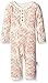 Burt's Bees Baby Girls' Organic Long Sleeve Footless Coverall, Bees and Flowers Floral, 12 Months