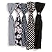Sea Team Twist Bow Wired Headbands Scarf Wrap Hair Accessory Hairband (5 Packs)