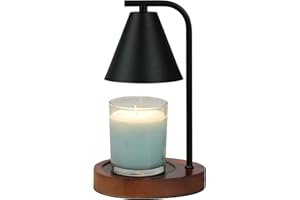 Tepaken Candle Warmer Lamp with 2Bulbs Electric Candle Wax Warmer Compatible with Yankee Candle Jar Candle Melting Lamp Dimmable Melter for Home Decor as Gifts for Mom Grandma Women Girls Black