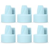 [6-Count] Papablic Duckbill Valves, Replacement Milk Valves Compatible with Spectra S1 S2 and Medela Breast Pumps Accessories, BPA &amp; DEHP Free, Blue