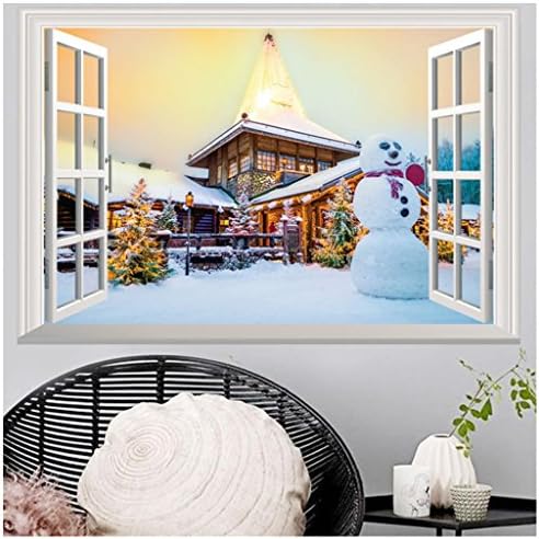 Youngnet Large 3D Santa Christmas Xmas Gift Removable Wall Sticker Office Home Decoration Art Mural Paper Decal 50cm*70cm