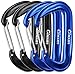 Gimars Heavy Duty Rated 2697 LBS Carabiners 4 Pack for Hammock, Camping sunshade/rain cover, Lashing gear onto packs, Campion, Camping, Hiking and More Heavy Hanging