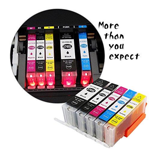 MS.R Compatible Ink Cartridge Replacement for Canon PGI-270 271 Ink Cartridges to use with PIXMA MG6820 MG6821 MG7720 MG5720 MG5722 TS6020 Printer (PGBK, Black, Cyan, Magenta, Yellow, 10 Pack)