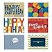 Snappy Birthday Note Card Assortment Pack - Set of 36 cards per package - 6 designs blank inside - with white envelopes primary