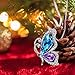 SIVERY Butterfly Necklaces for Women 'Butterfly Kiss' Jewelry Woman Necklace Pendant with Blue Purple Crystals, Jewelry for Women, Gifts for Mom