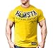 Monsta Clothing Co. Men's Bodybuilding Workout (Built Tough) Gym T-Shirt (G:YW) Yellow