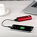 EasyAcc Metal 6700mAh (2.4A Output & 2A Input) Power Bank External Battery Pack for Smartphones Tablets and More - Black & Red