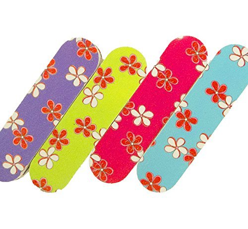 Ifavor123 Mini Girlie Girl Floral Colorful Nail File Emery Boards (24)