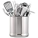 VonShef Stainless Steel Utensil Holder Large Capacity Organizer Caddy, Great for Keeping Your Kitchen Tidy, 7 Inches High