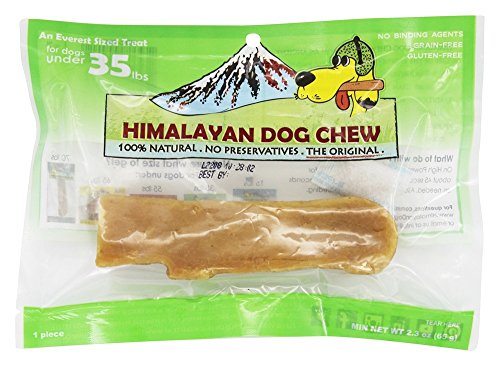 HIMALAYAN DOG CHEW ORIGINAL YAK CHEESE CHEW, 1 MEDIUM STICK, 2.3 OZ, GLUTEN FREE, HEALTHY TREATS, GRAIN & LACTOSE FREE 100% NATURAL, LONG LASTING, FOR DOGS UNDER 35 LBS