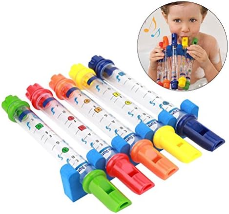 XYKTGH Kids Bath Toys Water Flutes Tub Tunes Whistles Music Toys, Early Development Musical Instrument Set of 5