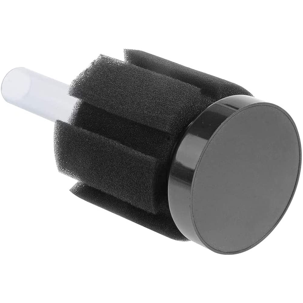 ANCLLO 2PCS XY-180 Fish Tank Aquarium Mini Cylinder Soft Biochemical Sponge Filter 2Pcs Black