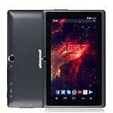 Alldaymall 7'' Tablet Android 4.4 Quad Core HD 1024x600, Dual Camera Bluetooth Wi-Fi, 8GB 3D Game Supported - Black (Third Generation)