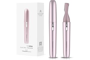 TOUCHBeauty Facial Hair Trimmer Eyebrow Shaper Wet & Dry Hair Removal for Face Legs Battery Powered Upgraded(Rose Gold)
