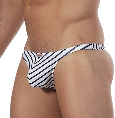 Men's Pouch Thong Blue Stripe