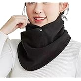 Solyinne Neck Warmer Scarf for Woman Thickened Warm Neck Gaiter with Two Buttons Riding Windproof Warm Scarf