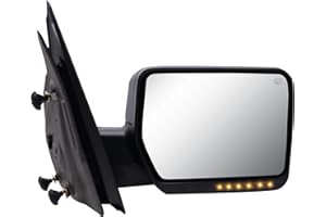 TNMT Towing Mirrors Right Passenger Side For 2004-2006 F150, Power Heated, Amber Turn Signal, Folding, Motorized Adjustment of Plane Mirror, Electric Adjustable Glass