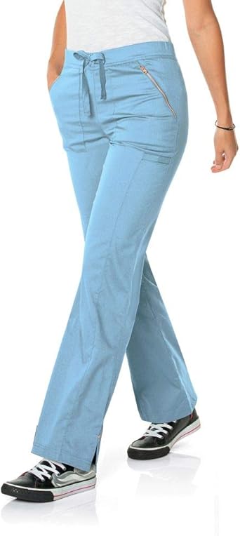 Amazon Com Landau Women S Blush Flare Leg Drawstring Scrub Pant