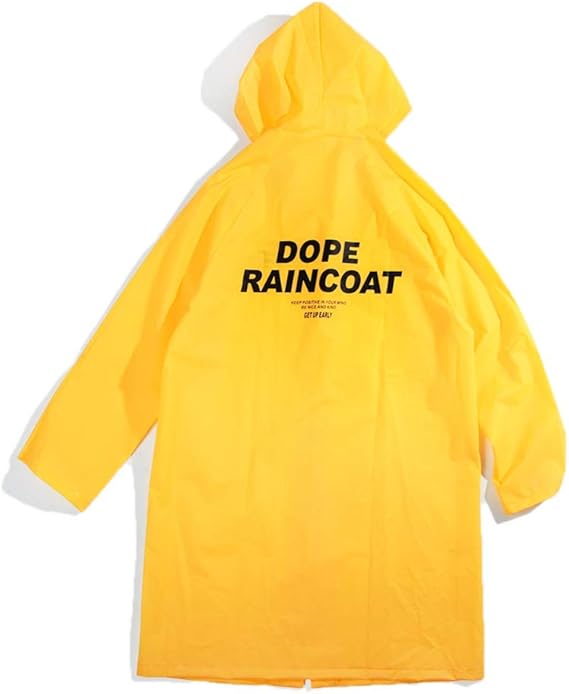Amazon レインコート 男女兼用 メンズ レディース 自転車 通学 リュック 大きめ おしゃれ かっぱ 雨具 かわいい レインウェア フェス ロング スト系 イエロー ブラック Gtline Favolic ファボリック Free Yellow レインコート ポンチョ 通販