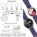 Lwsengme Silicone Watch Replacement Band with Quick Release-Choose Color & Width (20mm,22mm) & Length-Soft Rubber Watch Strap (Purple, 20mm)