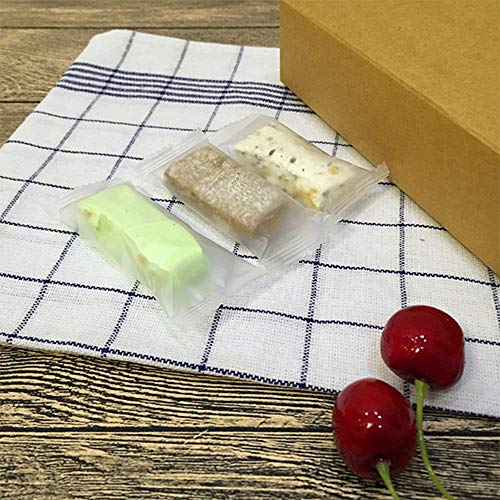 400 Pcs Nougat Candy Wrappers Caramel Wrappers Transparent Packaging Bags,nougat candy wrappers bags
