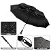 Punming Umbrella,Windproof Compact Travel Umbrella 60MPH/300T Auto Open Close Folding Umbrella (Black)