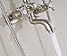 Rozin Two Knobs Mixer Handheld Shower Set Tub Faucet Wall Mounted Brushed Nickel