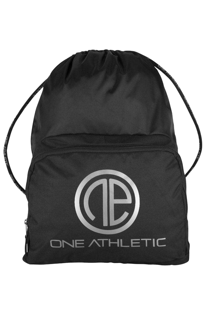 One Athletic Drawstring Bag, Black/Silver