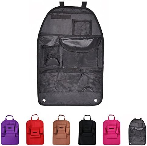Car Seat Back Organizer,Multi-Pocket Travel Storage Bag, Pocket Storage Fits Your Car, Truck, SUV, or Minivan - Backseat Protection against Dirt, Mud, Snow, &amp; Ice (Black-net)