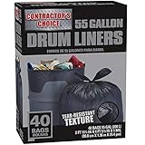 Contractor's Choice Trash Bags 55 Gallon 40 Count