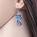 Bonsny Acrylic Drop Cat Earrings Pets Funny Design Dangle Lovely Gift For Girl Women (Blue)