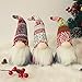 Juegoal Christmas Plush Gnomes, 9 Inch Lighted Handmade Mini gnome Scandinavian, Light Up Swedish Tomte Elf Holiday Present, Battery Operated Xmas Gifts Table Ornaments Dinner Party Supplies, Set of 3
