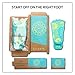 Ellaste Open Toe Yoga Socks – Non Slip Half Toe Sock Anti Skid Grip Yoga Pilates Barre Women Girl (Aqua, Small/Medium (Women 5.5-8.5 / Men 4.5-7.5))