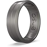 Enso Rings Classic Contour Silicone Ring – Stackable Multi Color Unisex Wedding Engagement Band – Thin Minimalist Band – 7.24mm, 1.9mm Thick