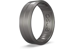 Enso Rings Classic Contour Silicone Ring – Stackable Multi Color Unisex Wedding Engagement Band – Thin Minimalist Band – 7.24mm, 1.9mm Thick