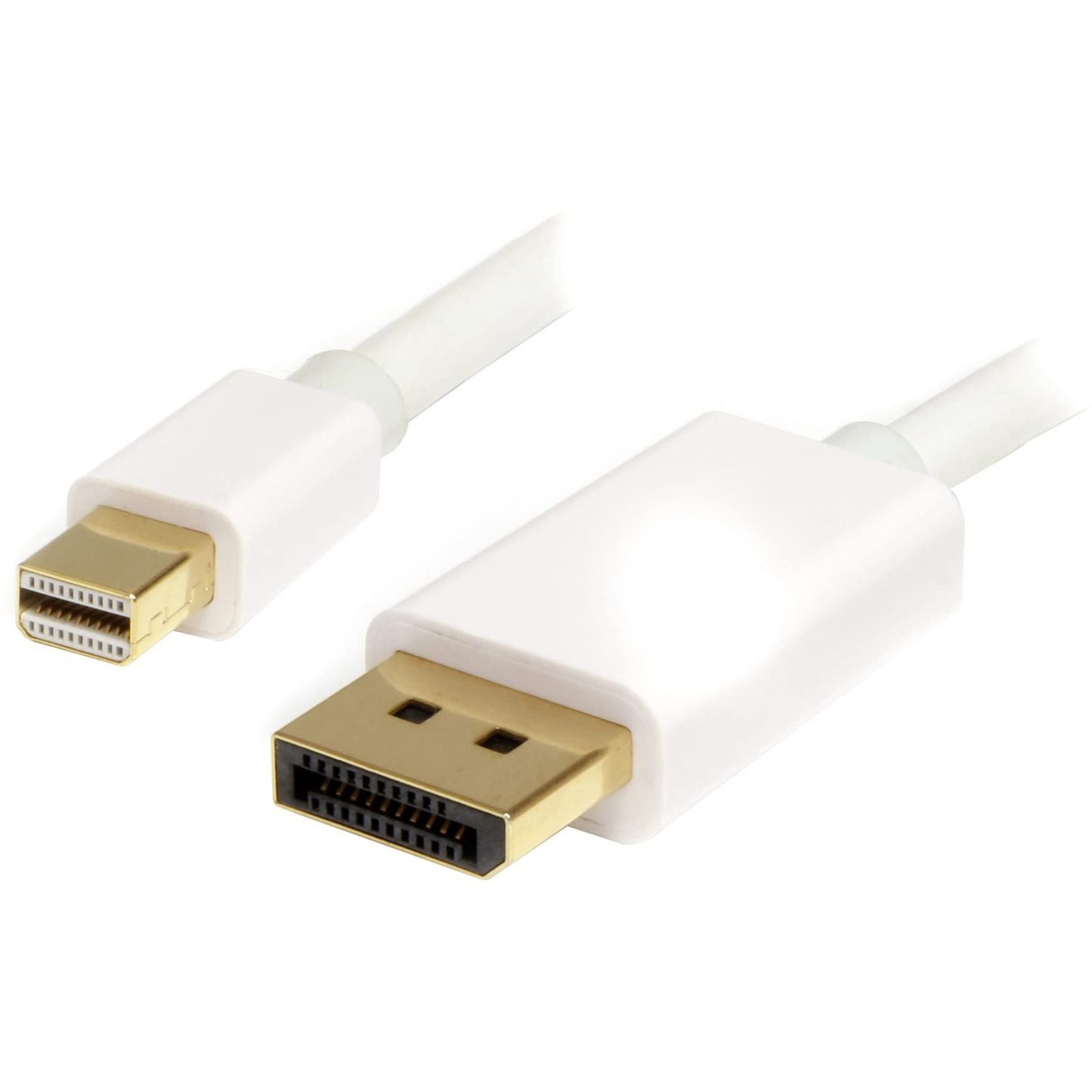 2m (6 ft) White Mini DisplayPort® to DisplayPort Adapter Cable - M/M — image 1