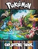 Pokemon Coloring Book: 77 Illustrations, Amazing Jumbo Pokemon Coloring Book For Kids Ages 3-7, 4-8, 8-10, 8-12, Pikachu, Fun, Largest Book 2020 (Pokemon Books For Kids) by Jens Walter, Penguin Coloring