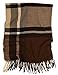 Love Lakeside-Men's Cashmere Feel Winter Plaid Scarf 002-Brown