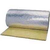 TWCUSEP Reflective Fiberglass FRK FOIL Silver Faced Duct Insulation HVAC Pipe Wrap Water Heater RAFTERS ATTICS GARAGES BASEME