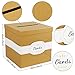 OurWarm Gold Gift Card Box with Cards Label, Large Size Money Box Card Boxes for Wedding Reception Graduation Party, Birthday and Baby Shower (10