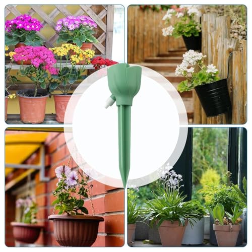 TGIYK Indoor Plant Watering System, Automatic Drip Irrigation Kit with 30-Day Slow Release, Self-Watering Spikes for Potted Plants, Outdoor Garden, Patio, Vacation Plant Care, Moisture Control Stakes