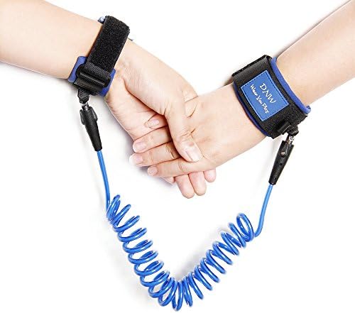 1.8m/5.9ft Baby Child Anti Lost Velcro Wrist Link Toddler Safety Harness Strap Leash Rope Walking Hand Belt (Blue)