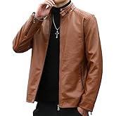 Womleys Mens Casual Stand Collar Faux Leather Jacket Biker Motorcycle Jackets