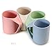 Superelead 4PCS Multicolor Wheat Straw Biodegradable 13.5Ooz Unbreakable Drink Cup Tumblers for Water, Coffee, Tea, Milk, Juice