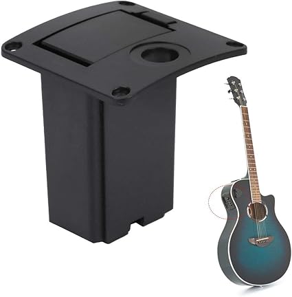Amazon バッテリーボックス アクティブピックアップ用 9v エレキギター 電池ボックス 耐摩耗性 脱落防止 インストールしやすい バッテリーホルダー ギター ベース アクセサリー 01 スクエアスナップボタン エレキギターピックアップ 楽器