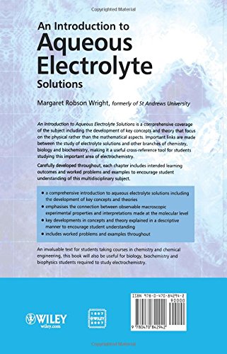 An Introduction To Aqueous Electrolyte Solutions