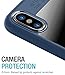 TOZO for iPhone X Case Soft Grip Matte Finish TPU + PC Clear Hard Back Panel Hybrid PC+TPU -Protect Cover Back Transparent Bumper for iPhone 10 / X Blue Edge