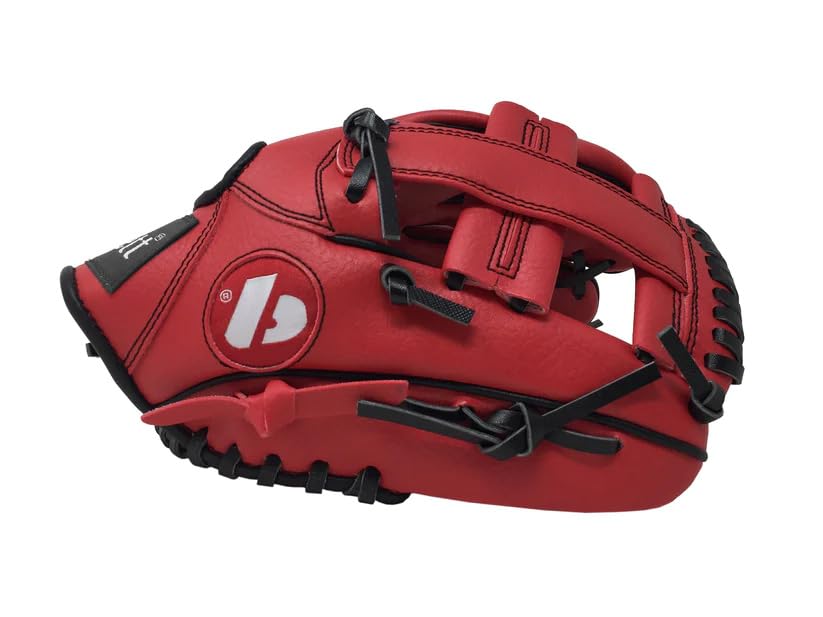 JL-110 Outfield Baseball Gloves, Polyurethane, Size 11 Inches, Red (REG)