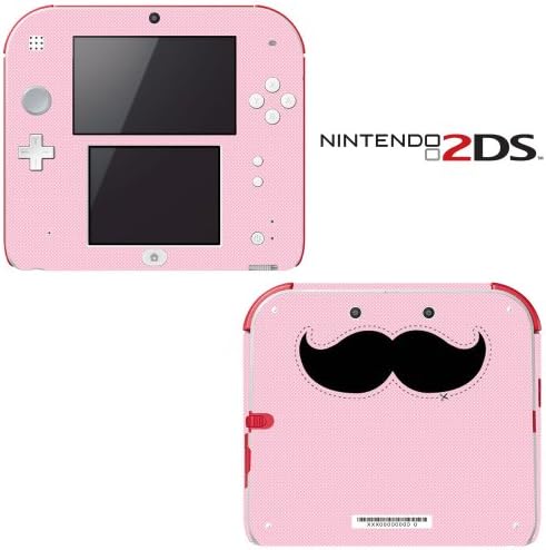 I Love Mustache Moustache Pink Decorative Video Game Decal Cover Skin Protector for Nintendo 2Ds