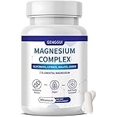 Magnesium Complex 7 Elemental Supplement 1000mg | Glycinate, Citrate, Malate for Easy Absorption | Supports Sleep, Energy, Muscle Recovery & Stress Relief | Vegan Non-GMO, 90 Capsules